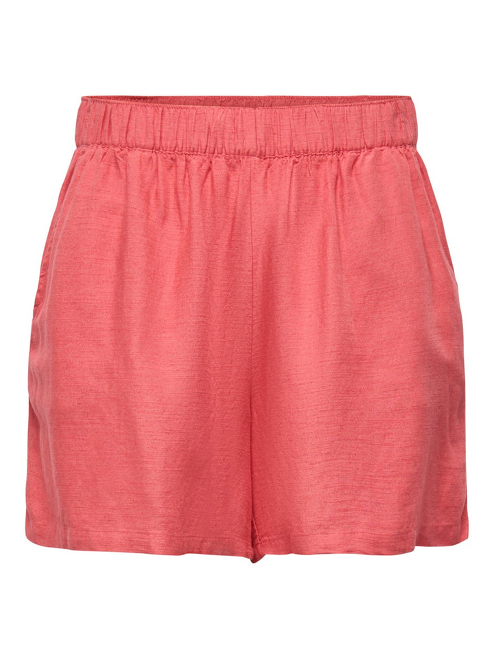 Jdycaya Linen Hw Shorts Wvn Dia - Koraal Rood