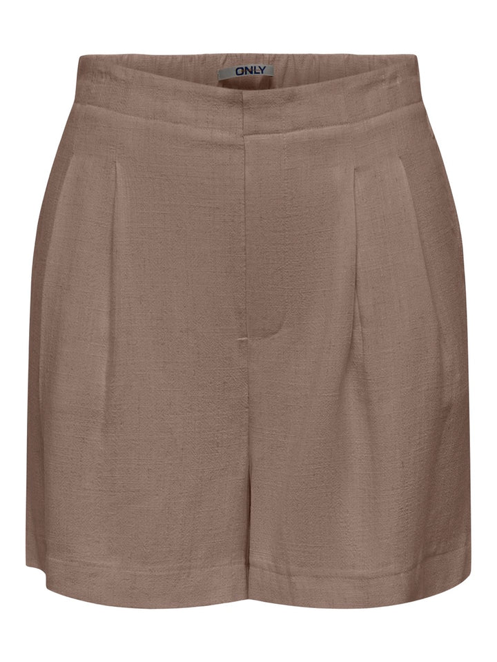 Onlsiesta Hw Linen Bl Shorts Pnt - Taupe