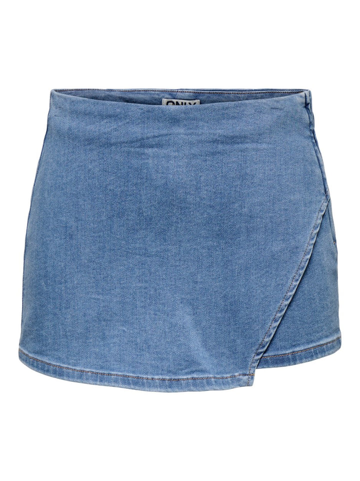 Onlmist-yasmine Mw Wrap Skort Dnm - Blue Denim