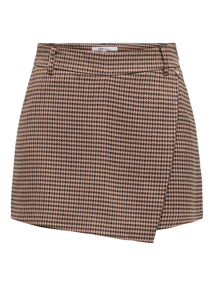 Onllettie Life Mw Check Skort Tlr - Bruin Dessin
