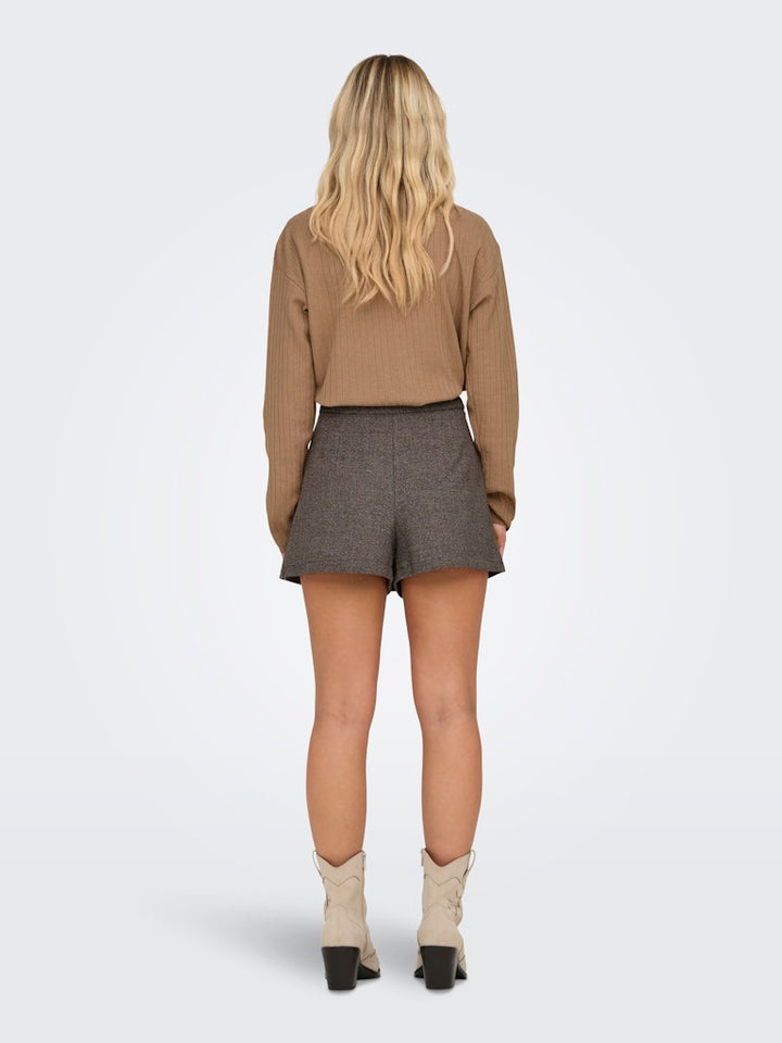 Onlelly-dell Hw Pleat Skort - Bruin Dessin