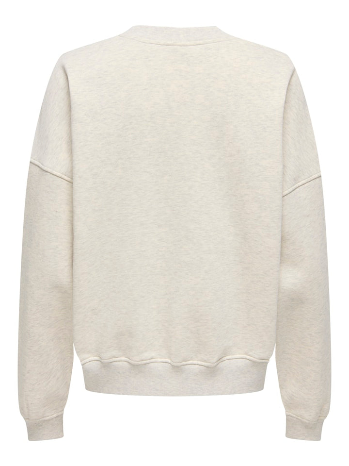 Jdymesa L/s O-neck Emb Sweat Jrs Noos - Beige