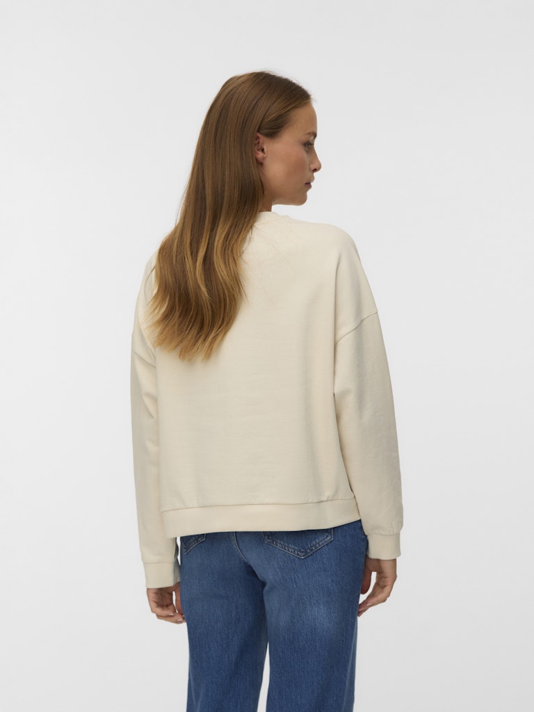 Vmgenesis L/s Sweatshirt Jrs Btq Fr Ga - Beige