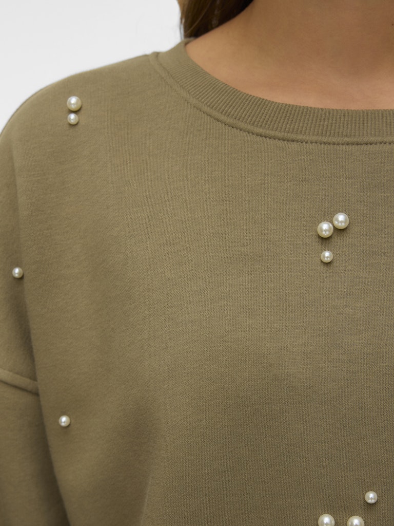 Vmfatilda L/s Sweatshirt Jrs Btq - Olijf