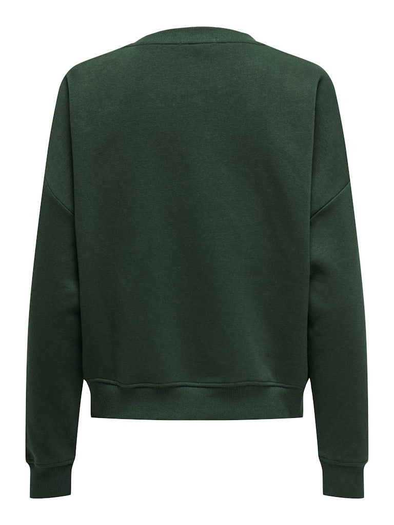 Onlsweat Life L/s Crew O.size State Noos - Donkergroen