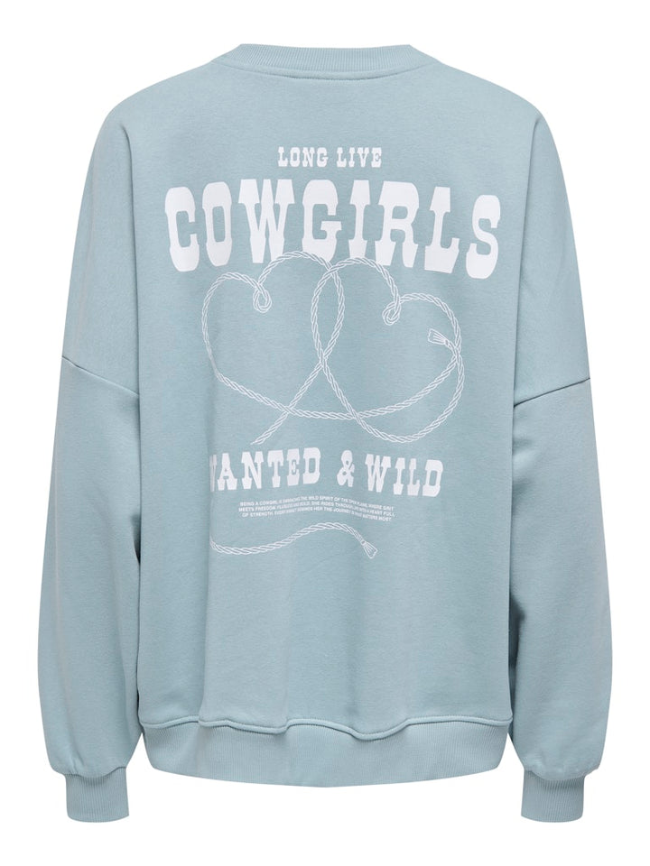 Onlstina L/s Lovely O-neck Box Swt - Lichtblauw