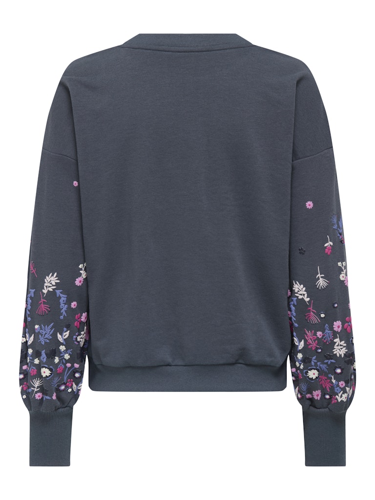 Onlbrooke L/s O-neck Flower Swt Noos - Rafblauw