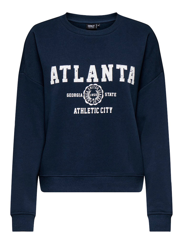 Onlsweat Life L/s Crew O.size State Noos - Navy
