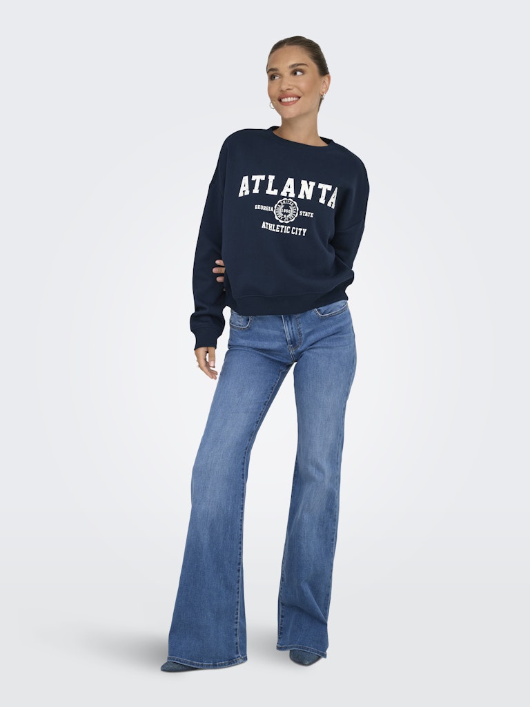 Onlsweat Life L/s Crew O.size State Noos - Navy