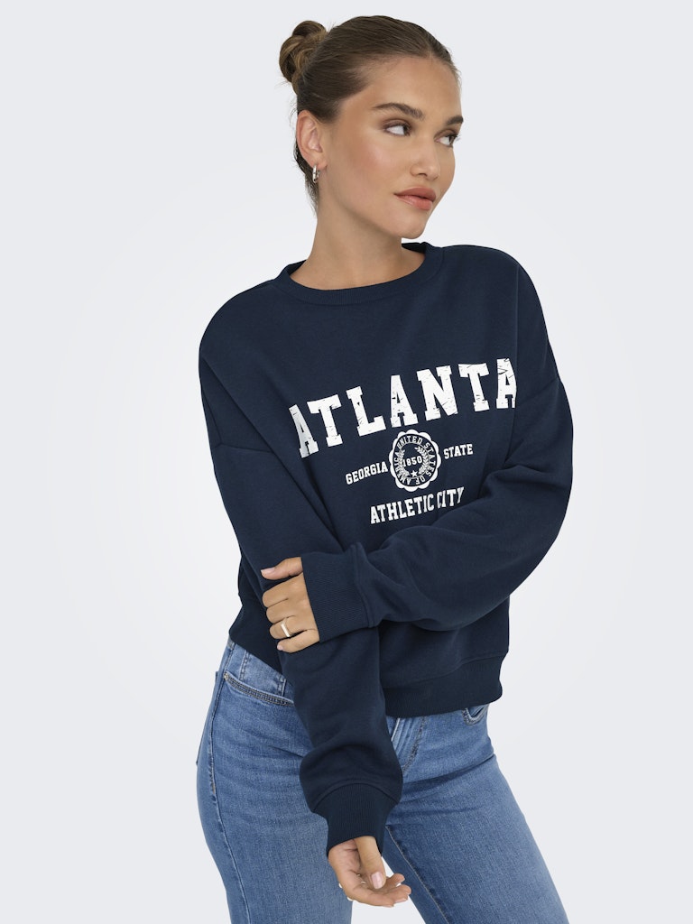 Onlsweat Life L/s Crew O.size State Noos - Navy