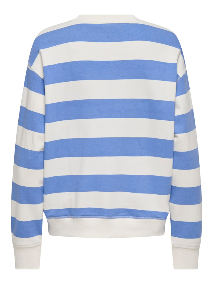 Jdybetina Ls Ebroidery Sweat - Blauw Dessin