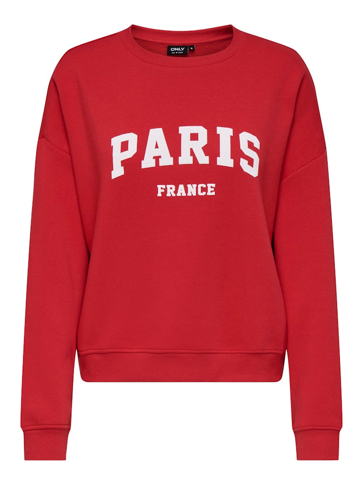 Onlsweat Life L/s Crew O.size State Noos - Rood
