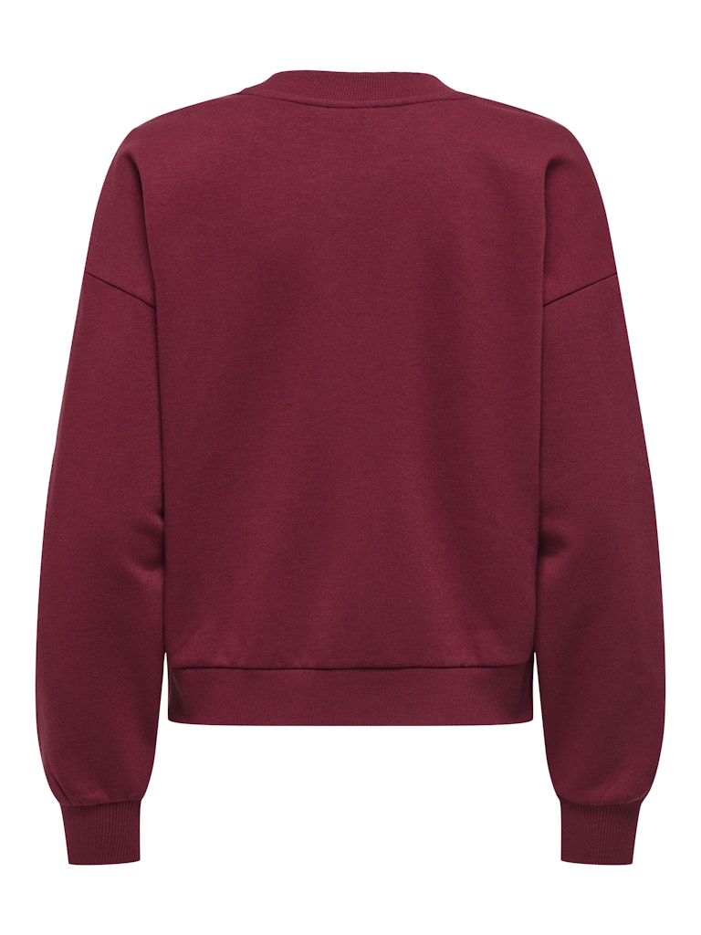 Onljo L/s Print Box Bf Swt - Bordeaux