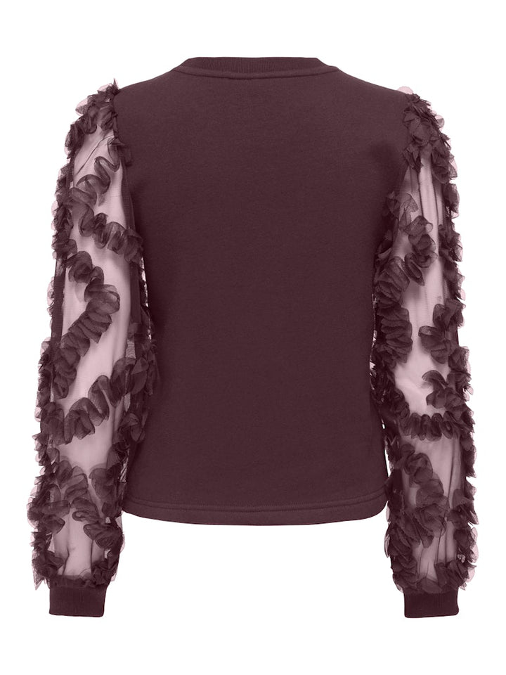 Onllavin L/s O-neck Mix Cs Swt - Bordeaux