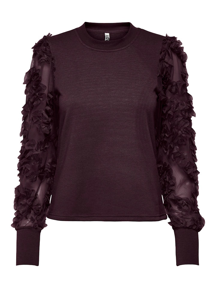 Jdyfairview L/s Sweat Jrs Noos - Aubergine