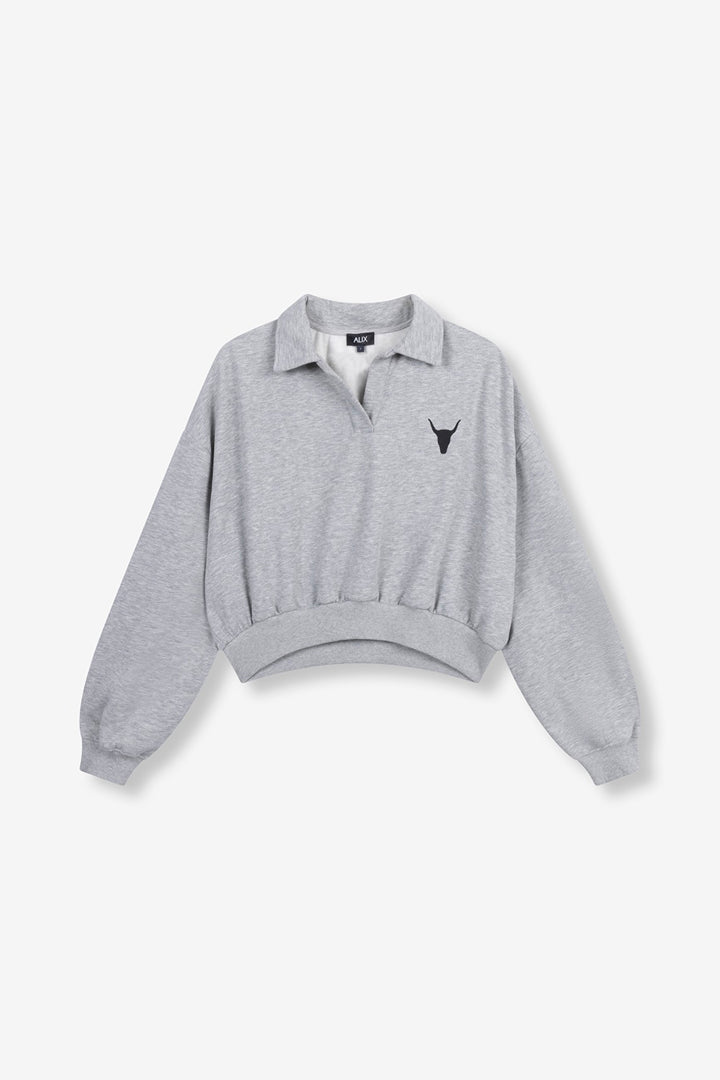 Polo Sweater - Grijs Melee