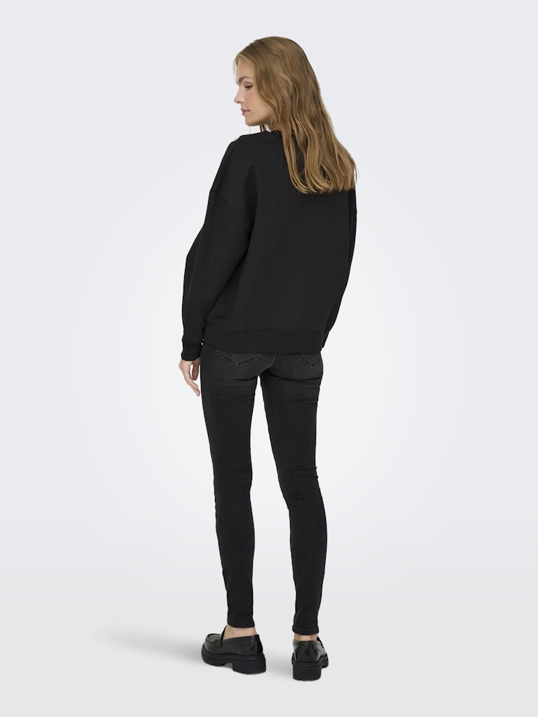 Jdycanoa L/s Emb Sweat Jrs Noos - Zwart Dessin
