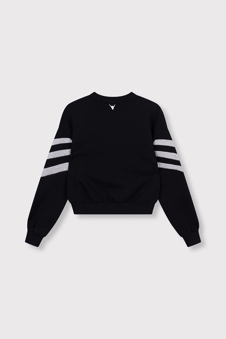 Cropped Sweater - Zwart Dessin