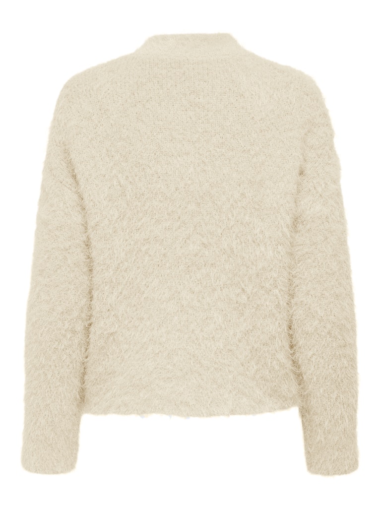 Onllulu Ls Rib Highneck Cc Knt - Off-white