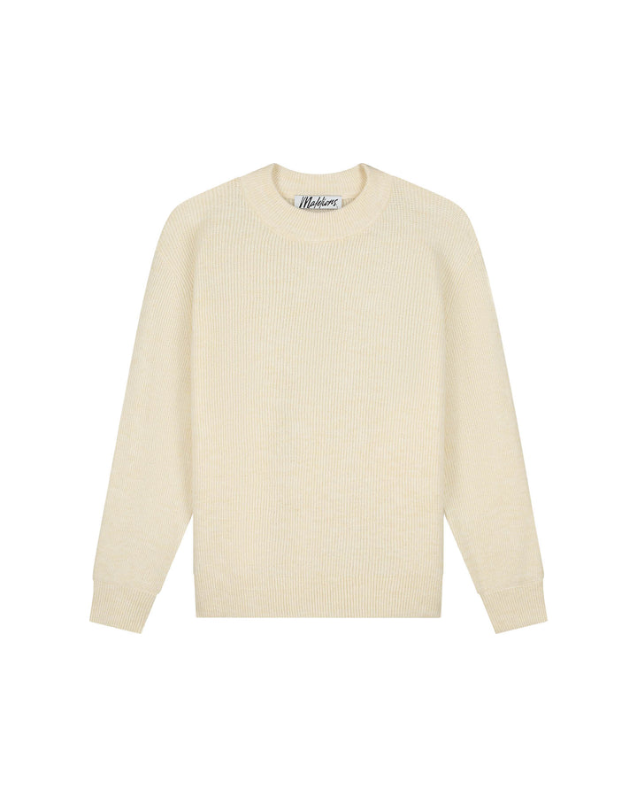 Oversized Knit Sweater - Beige