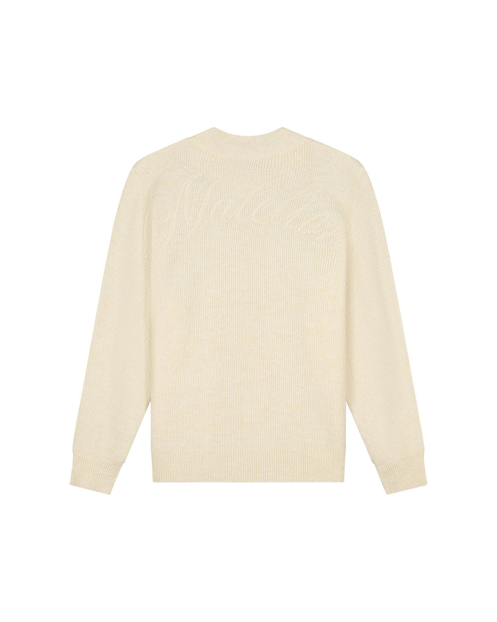 Oversized Knit Sweater - Beige