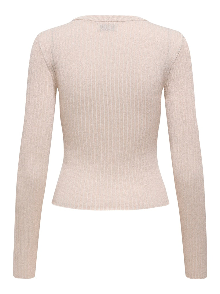 Jdyplum Lurex L/s O-neck Pullover Knt - Beige