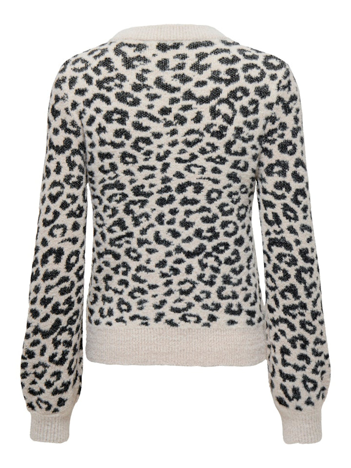 Jdylorraine Animal L/s Pullover Knt Noos - Ecru Dessin
