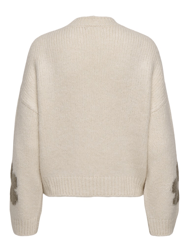 Jdykilian Flower L/s Pullover Knt - Ecru Dessin