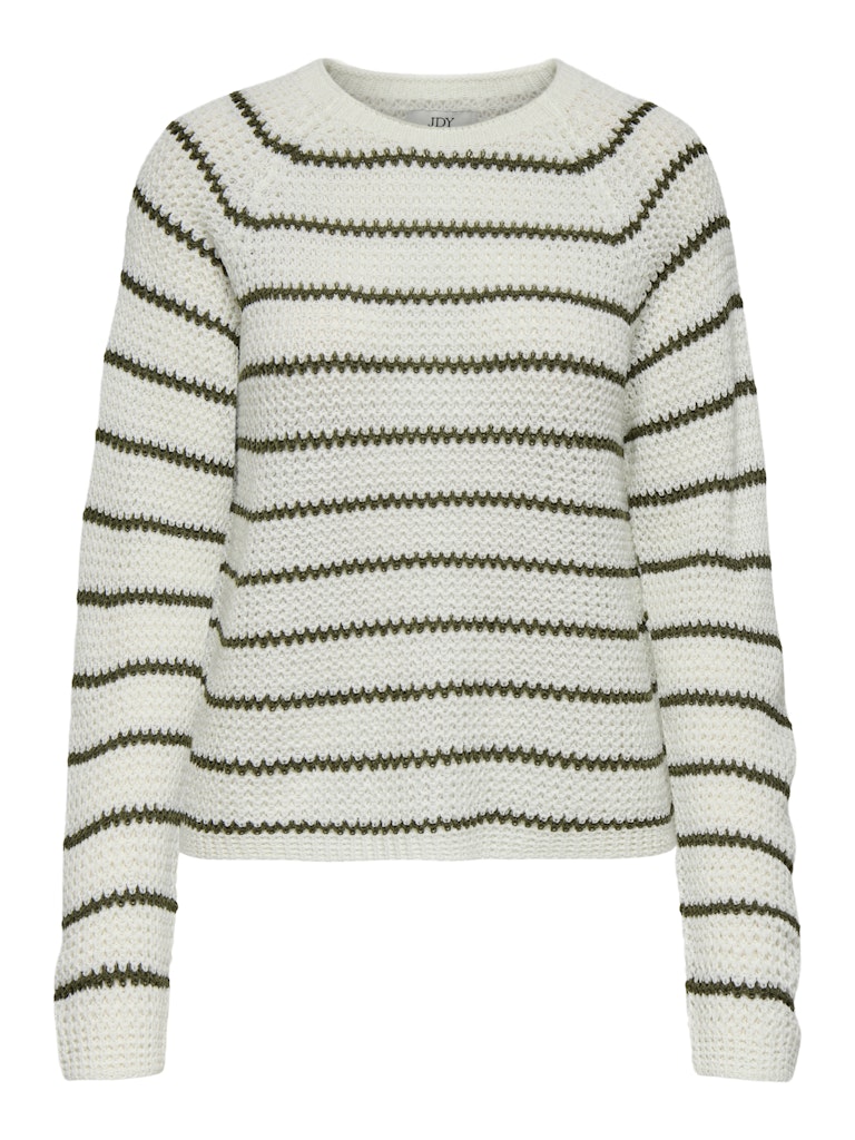 Jdyellen L/s Oneck Raglan Pullover Knt - Wit Dessin