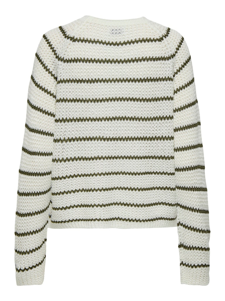 Jdyellen L/s Oneck Raglan Pullover Knt - Wit Dessin