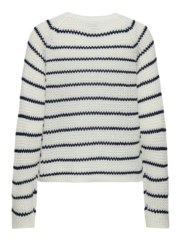 Jdyellen L/s Oneck Raglan Pullover Knt - Wit Dessin