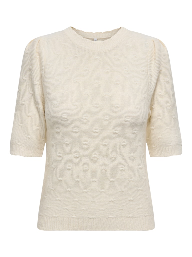 Onlkatia Ss Structure O-neck Cc Knt - Wit Dessin