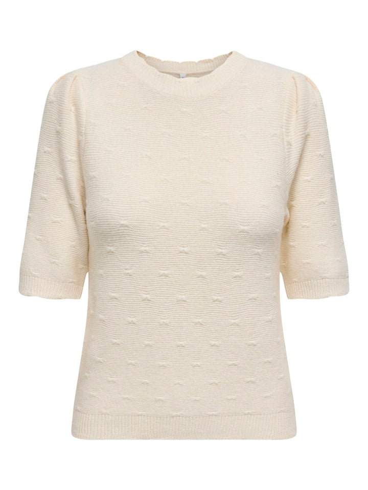 Onlkatia Ss Structure O-neck Cc Knt - Wit Dessin