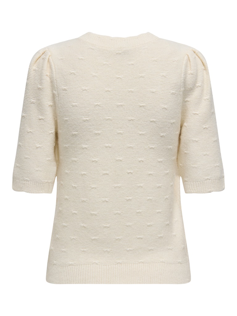 Onlkatia Ss Structure O-neck Cc Knt - Wit Dessin