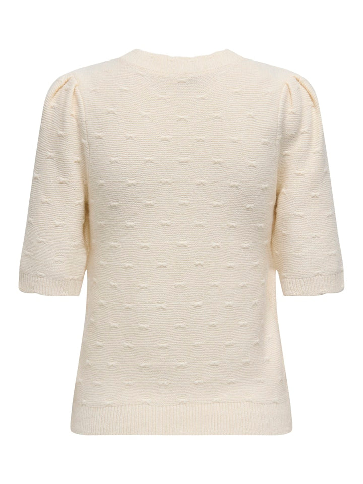 Onlkatia Ss Structure O-neck Cc Knt - Wit Dessin