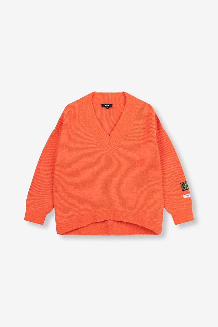 V-neck Pullover - Oranje