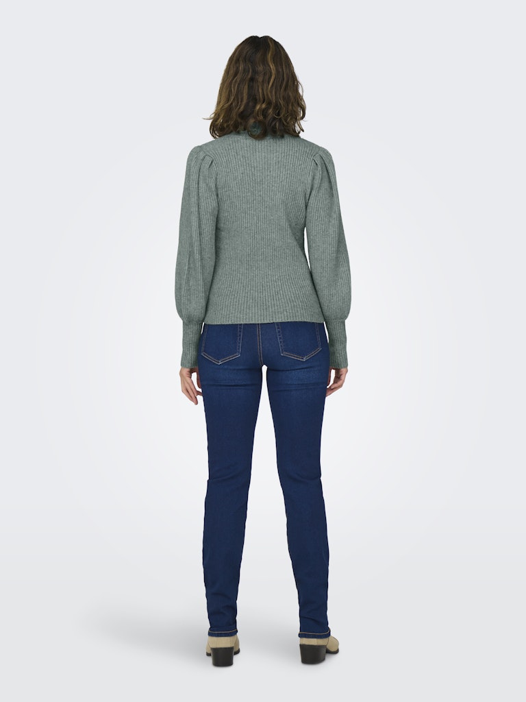 Onlkatia L/s Highneck Pullover Knt Noos - Oud Groen