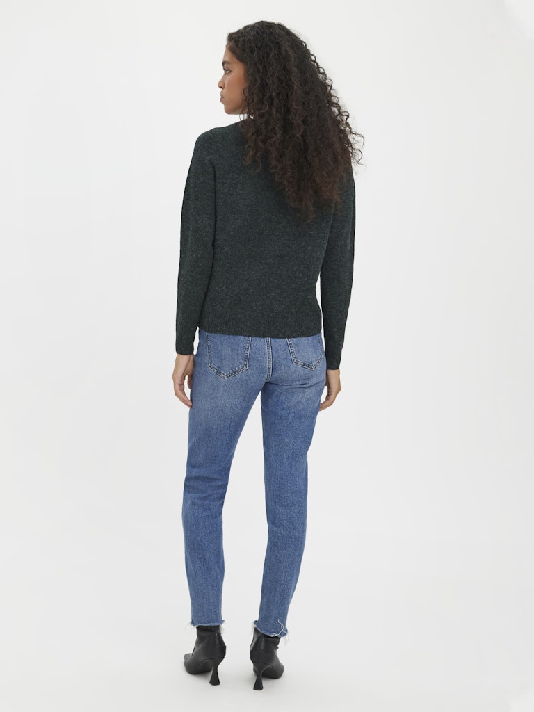 Vmdoffy Ls O-neck Blouse Ga Noos - Donkergroen