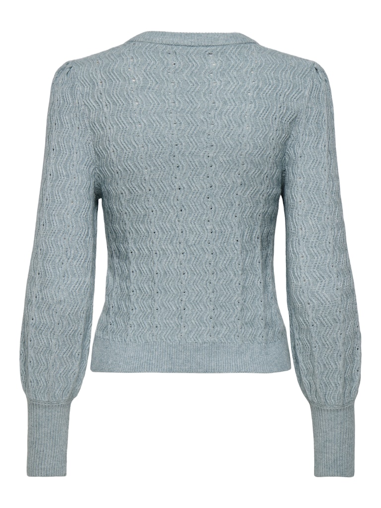 Onlkatia Ls Struc Puff Oneck Cc Knt - Lichtblauw