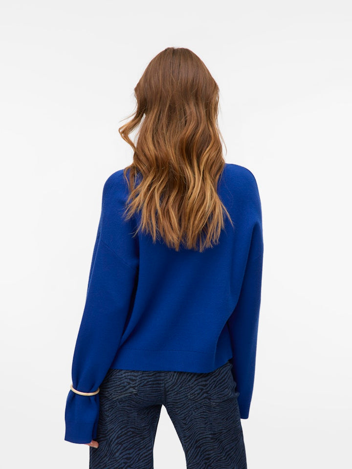 Vmgold Art Ls V-neck Pullover - Kobalt