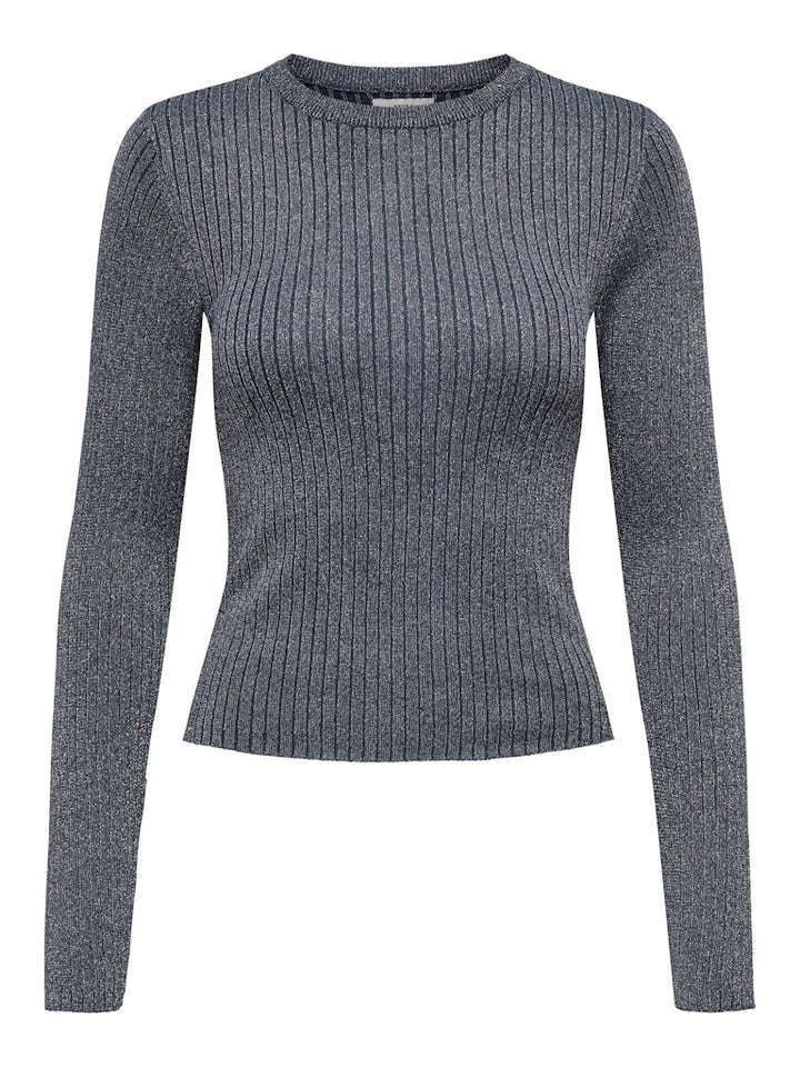 Jdyplum Lurex L/s O-neck Pullover Knt - Navy