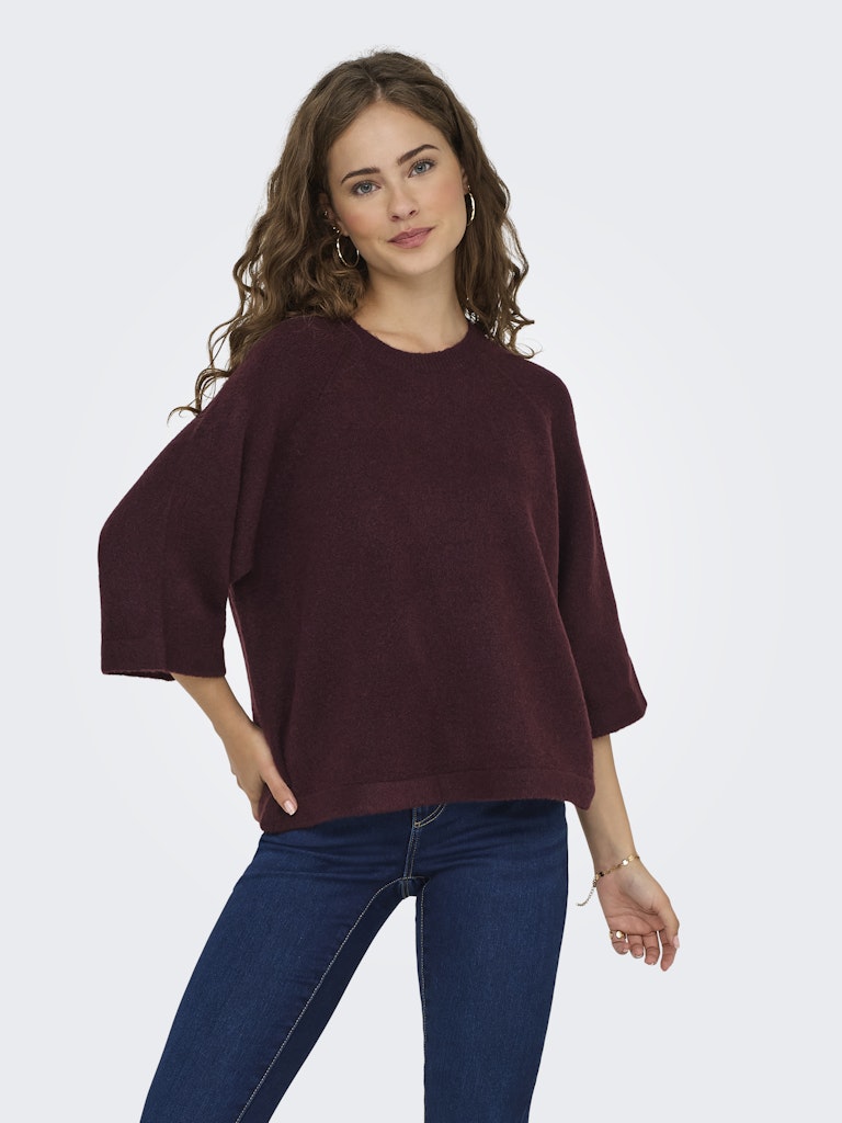 Onlsimoni 3/4 Pullover Knt Noos - Steenrood