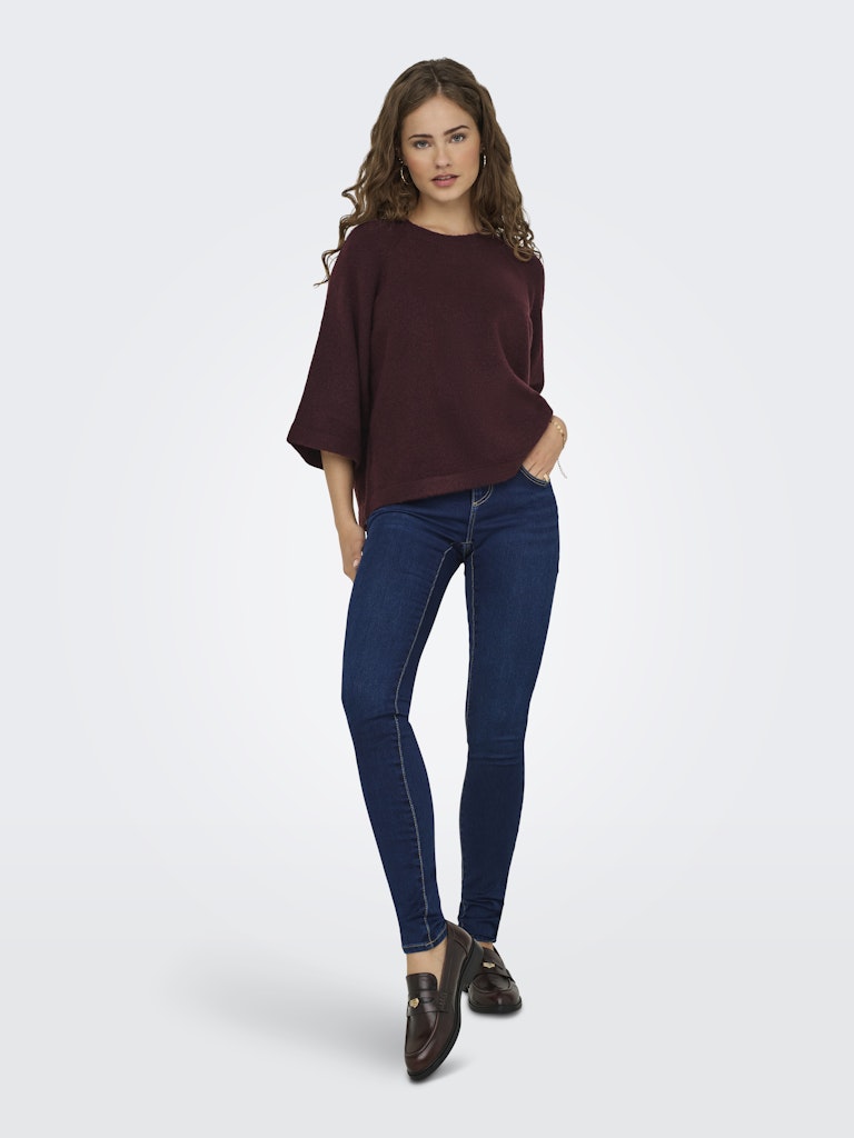 Onlsimoni 3/4 Pullover Knt Noos - Steenrood