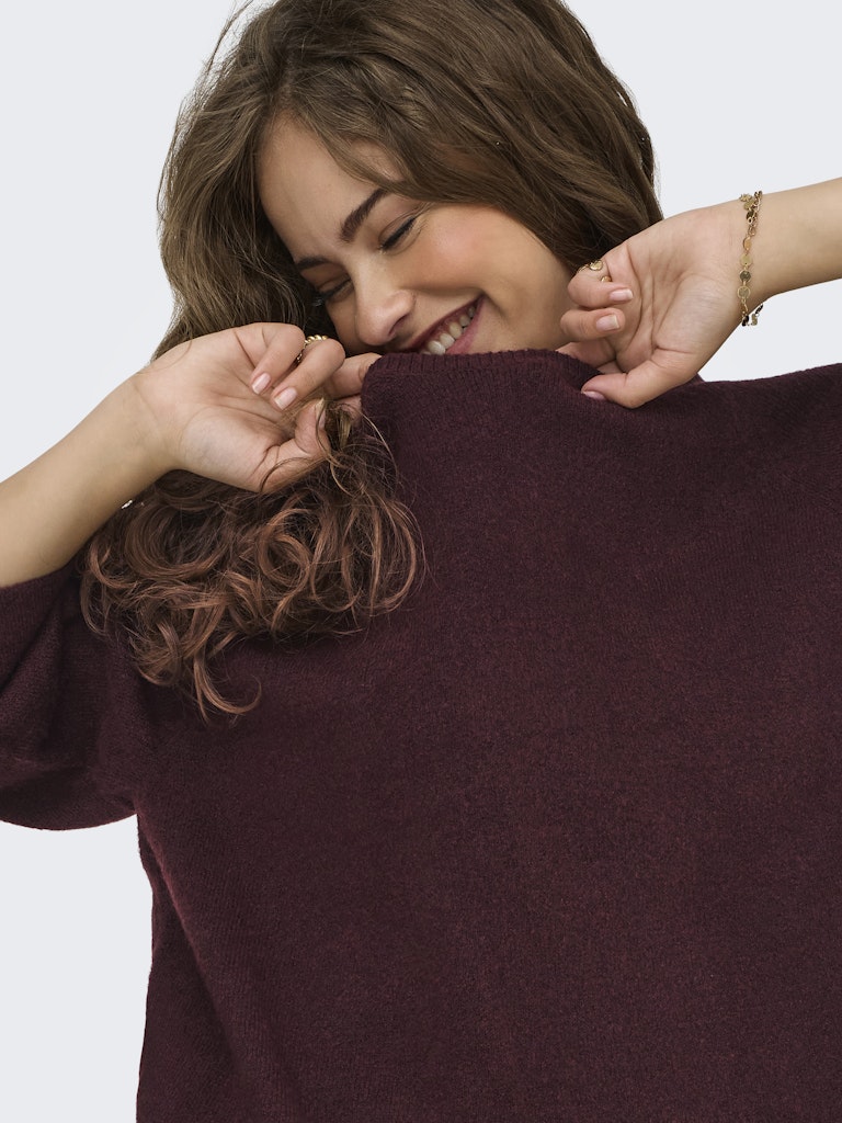 Onlsimoni 3/4 Pullover Knt Noos - Steenrood