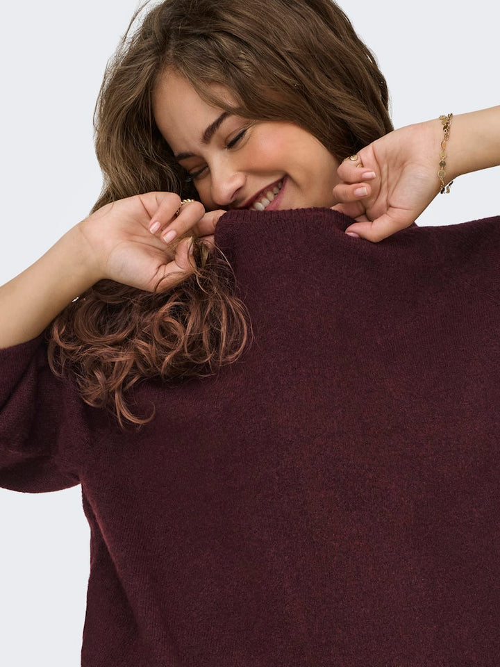 Onlsimoni 3/4 Pullover Knt Noos - Steenrood