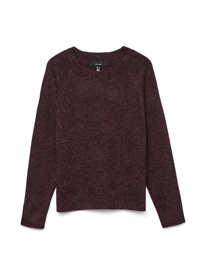 Vmdoffy Ls O-neck Blouse Ga Noos - Bordeaux
