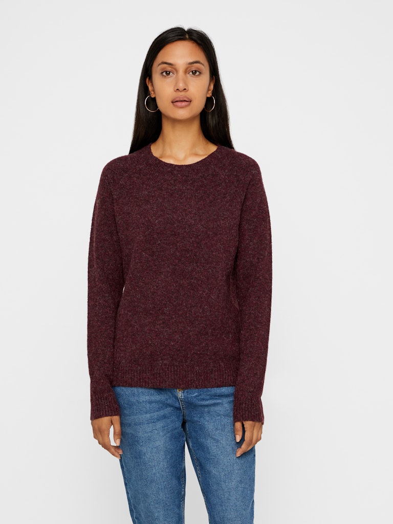 Vmdoffy Ls O-neck Blouse Ga Noos - Bordeaux