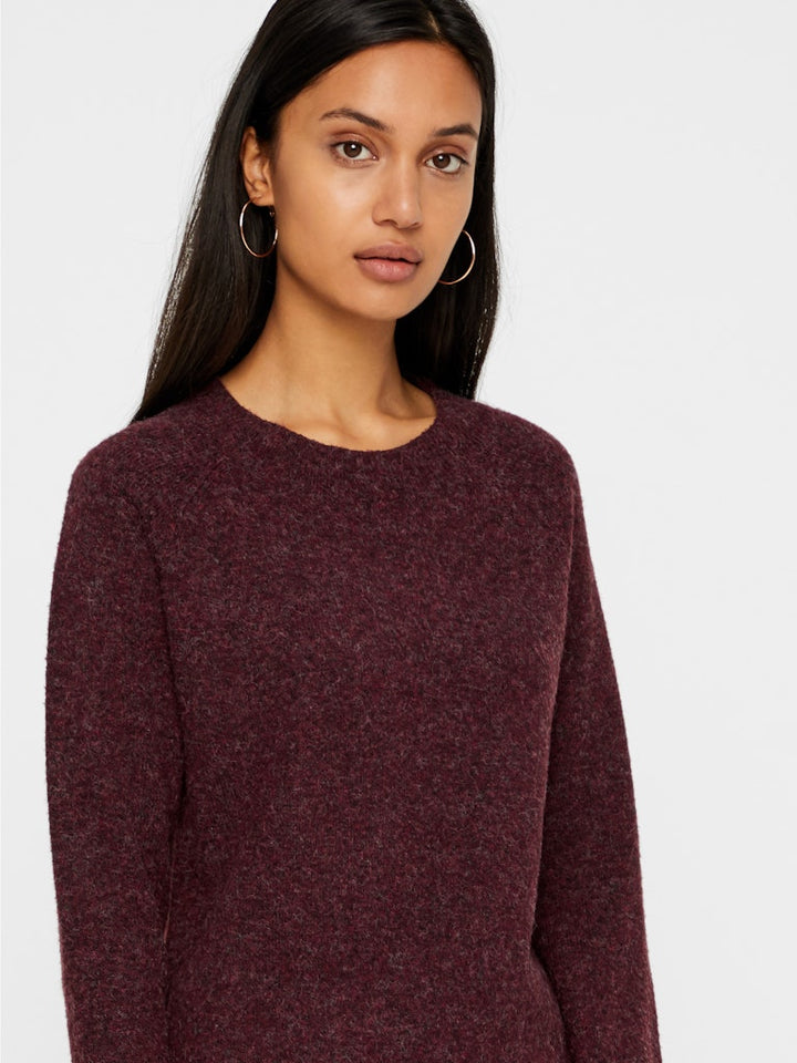 Vmdoffy Ls O-neck Blouse Ga Noos - Bordeaux