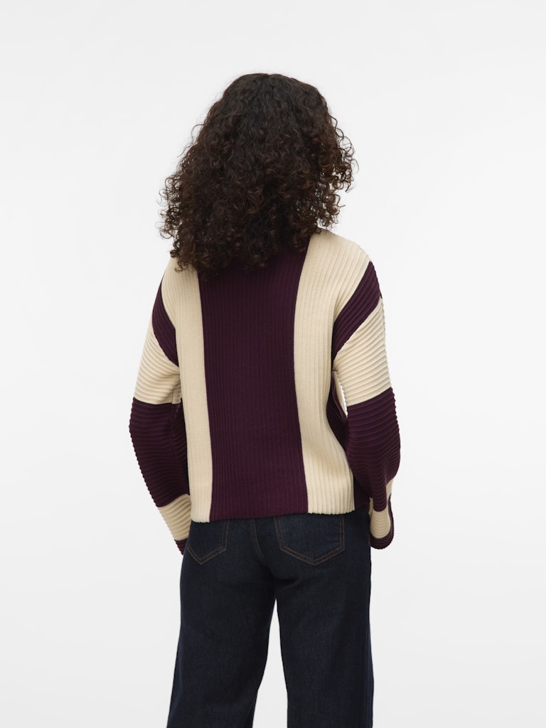 Vmgigi Ls O-neck Pullover Lcs Rep - Paars Dessin