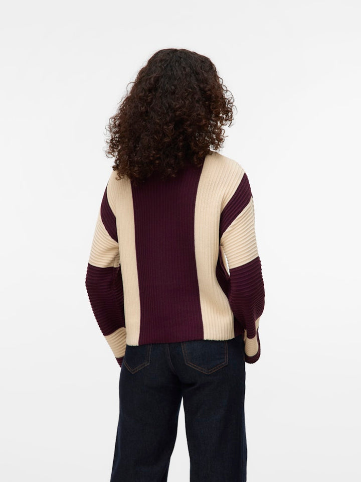 Vmgigi Ls O-neck Pullover Lcs Rep - Paars Dessin